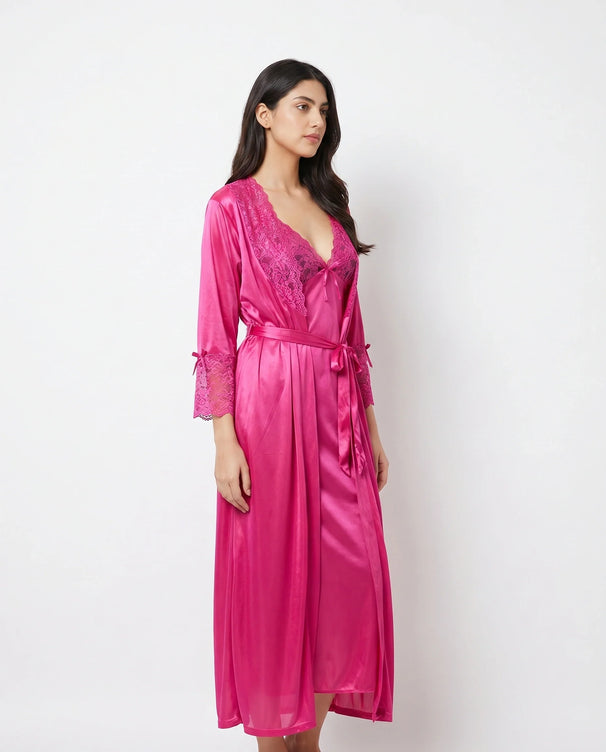 Sajiero Gown Set - Orvella - Pink