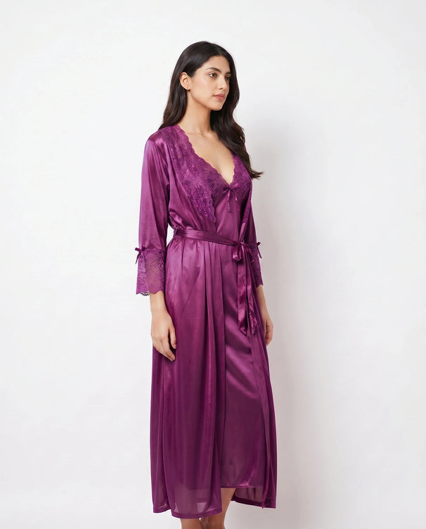 Sajiero Gown Set - Orvella - Purple