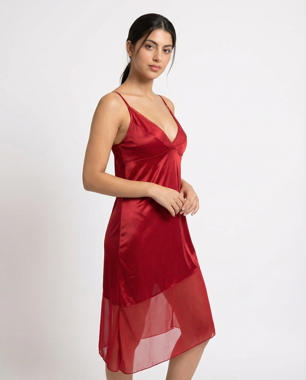 Sajiero Gown Set - Rinny Silk - Red