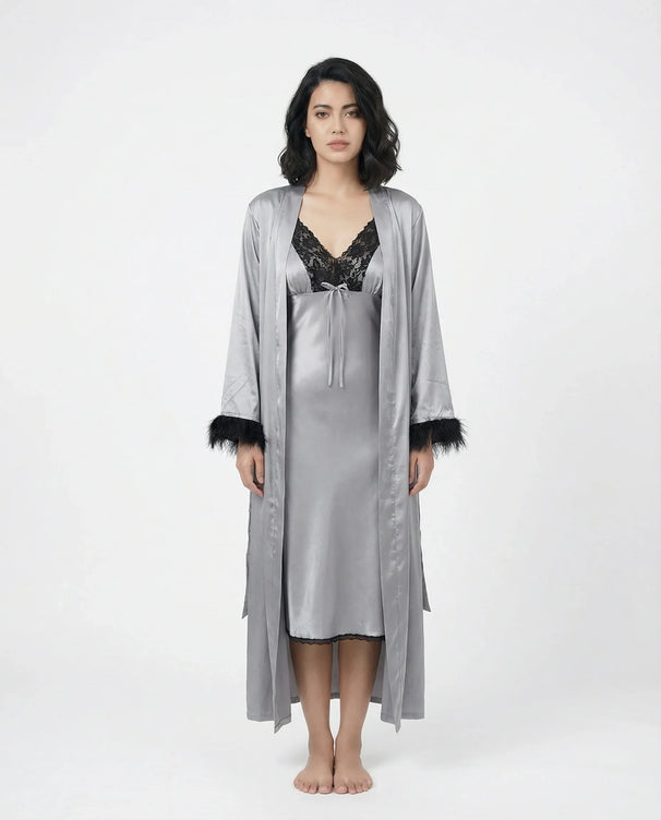 Sajiero Gown Set - Rivya - Silver