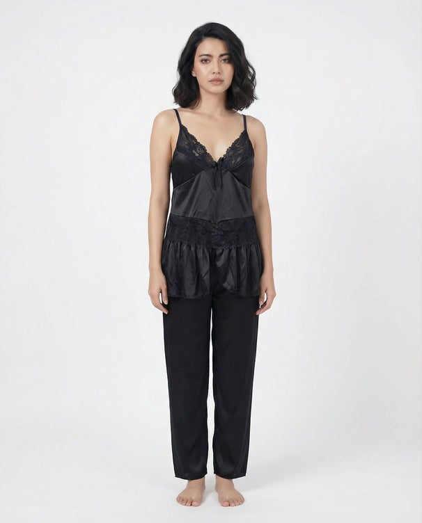 Sajiero Gown Set - Silk Touch - Black