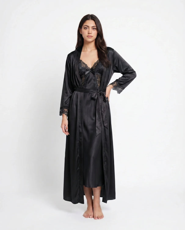Sajiero Gown Set - Valmira - Black