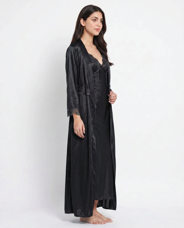 Sajiero Gown Set - Valmira - Black