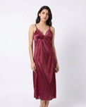 Sajiero Gown Set - Valmira - Maroon