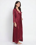Sajiero Gown Set - Valmira - Maroon