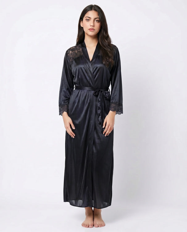 Sajiero Gown Set - Zavira - Black