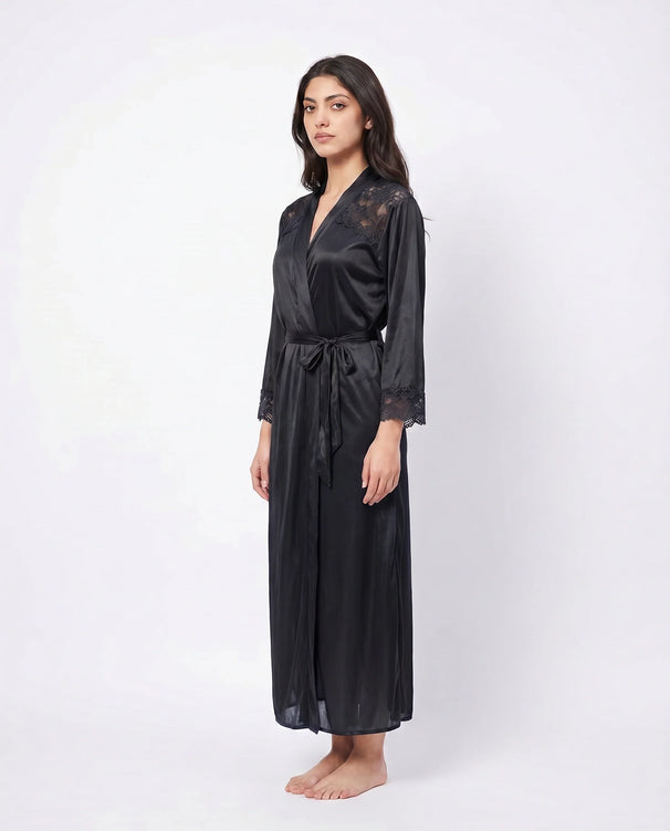 Sajiero Gown Set - Zavira - Black
