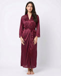 Sajiero Gown Set - Zavira - Maroon