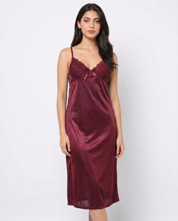 Sajiero Gown Set - Zavira - Maroon