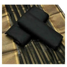 3 Pieces Unstitched Katan Silk Plain Shirt & Trouser With Organza Lining Dupatta For Womens & Girls