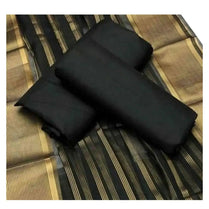 3 Pieces Unstitched Katan Silk Plain Shirt & Trouser With Organza Lining Dupatta For Womens & Girls