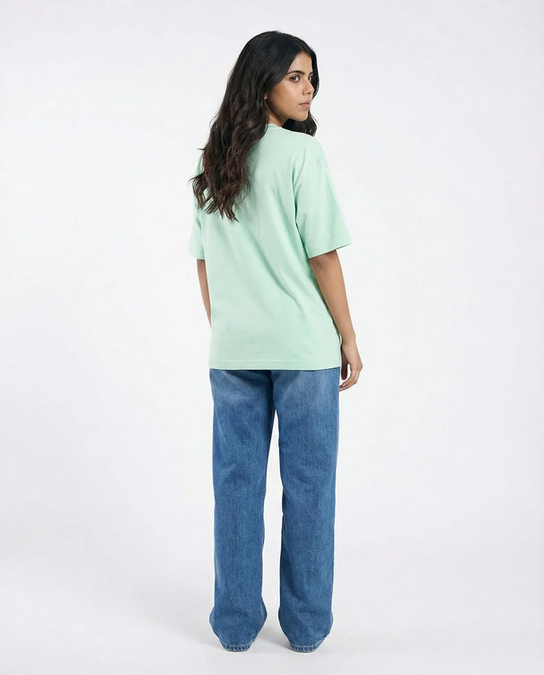 Sajiero Drop Shoulder Graphic Tee - Ocean Vibes