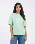 Sajiero Drop Shoulder Graphic Tee - Ocean Vibes