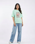 Sajiero Drop Shoulder Graphic Tee - Tennis Spirit
