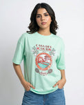Sajiero Drop Shoulder Graphic Tee - Tennis Spirit