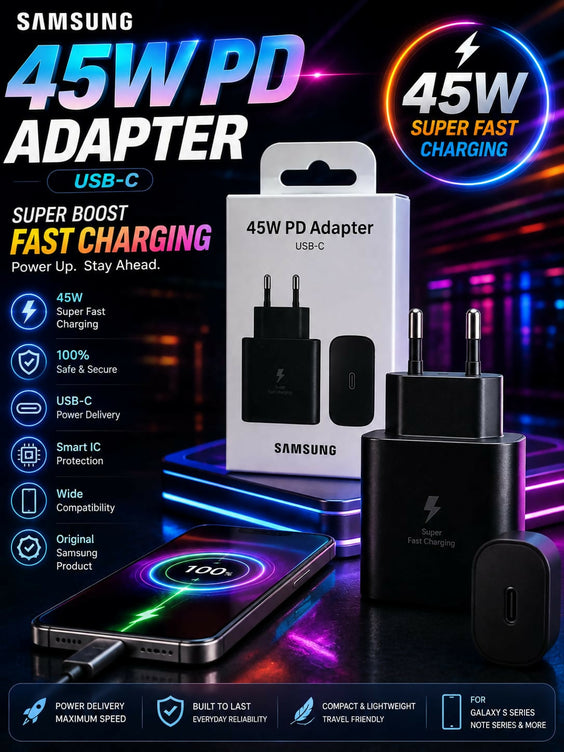 Original 45 W Ultra Fast Booster Charging PD Adaptor
