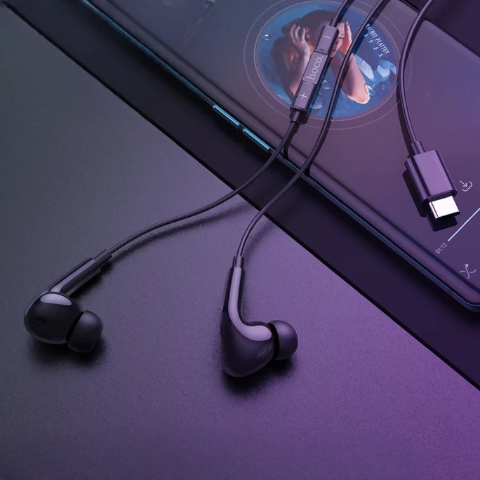 HOCO M101 Pro Type-C Crystal Sound Wired Earphones with Mic
