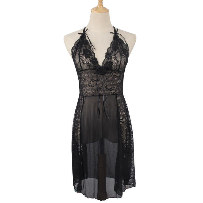 Sajiero Babydoll Lingerie  - Midnight Rose