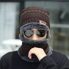 Wool Beanie & Neck Warmer Set for Men Women Winter Wear