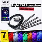 Mobile App Control Bike and Car Interior Ambient Atmosphere Light RGB Foot Light Backlight DC 12V LED Decorative Lamp