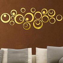 Acrylic Ring Mirror Wall Decor(GOLDEN)