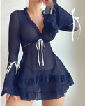 Sajiero Babydoll Lingerie - Lunaira - Blue