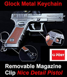 Glock mini Toy Full Metal Keychain Keyring and Removable Magazine Random color