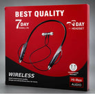 Wireless Bluetooth Neckband Earphones Magnetic Earbuds Hi-Res Audio Sports Headset Black