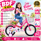 16 SIZE GIRL Cycle Drak Pink FOR 4 To 8 year girls special model with Basket