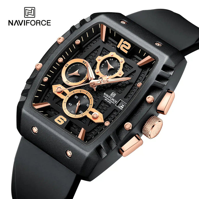 Naviforce NF 8025 Square Edition Men Watch With Official Warranty
