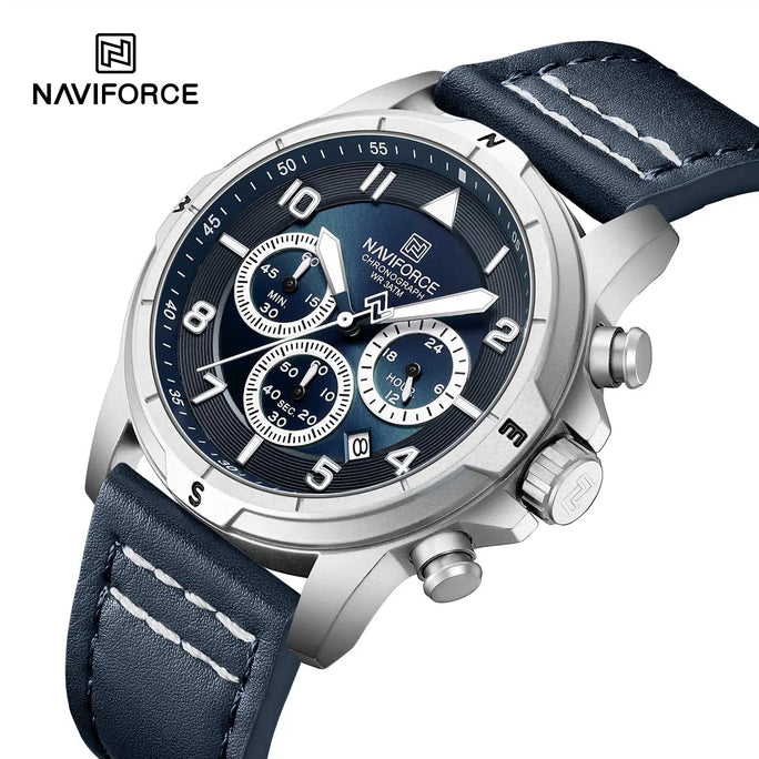 Naviforce NF8077 Expedition Leather Men's Watch with Official Warranty