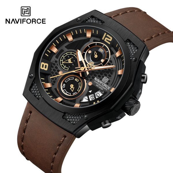 Naviforce NF 8051 LeatherX Men Watch With Official Warranty