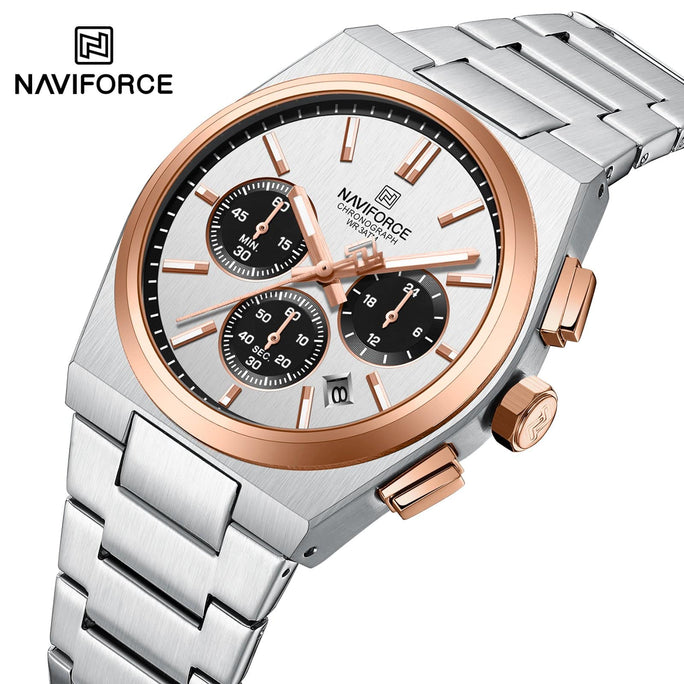 Naviforce NF 8048 Bond Chrono Men Watch With Official Warranty