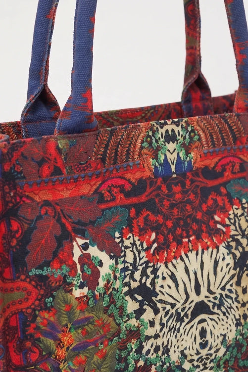 WestStyle - Tiger Print Canvas Tote Bag for University Girls & Office Working Women