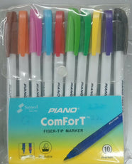 Piano ComForT Fiber-Tip Marker Pack (10 Colors)