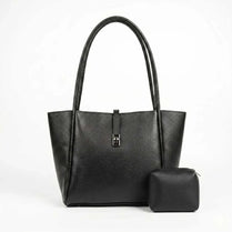 WestStyle - Women's 2PCs Joblet Tote Bag in Black Color