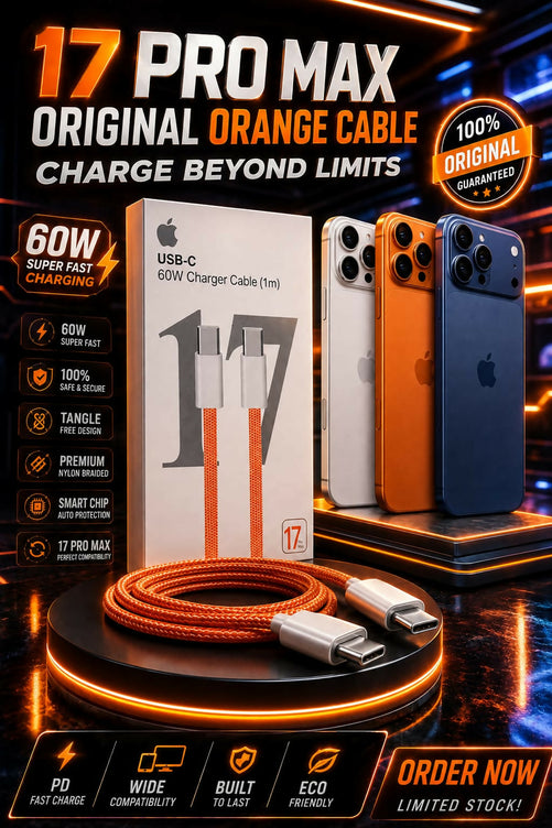 60W USB-C to USB-C Fast Charging Cable 17 Pro Max