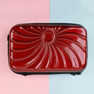 Trendy Mini Suitcase Hard Shell Crossbody Bag for Women - Compact Fiber Hardcase Shoulder Purse with Adjustable Strap