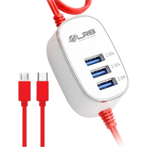 LRB LCC-11 Fast USB DC Charger 3 USB Ports Micro & Type-C