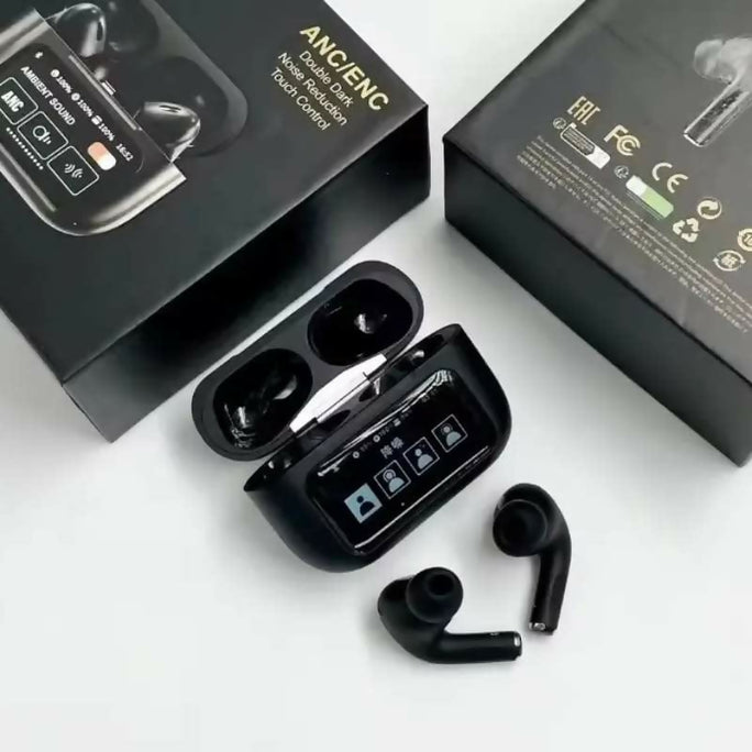 🔥Black LIMITED TIME DEAL: 90% OFF! 🔥 Black A9 Pro Ear buds – Premium Air Pods ANC+ENC earbuds Noise Cancelling airpods | Wireless Bluetooth Earphones & Airpods Alternative | Immersive Ambient Sound, All-Day Battery! earphone