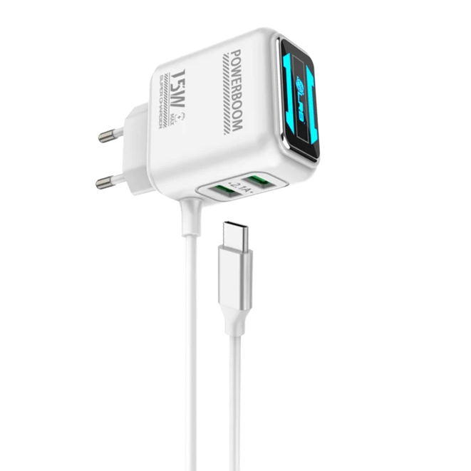 LRB-291 PowerBoom Dual USB 2.4A Type-C Charger