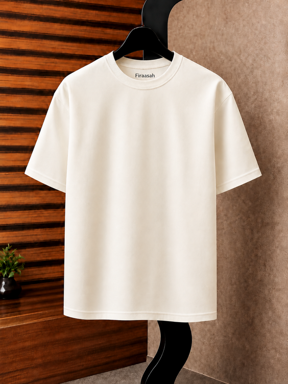 Off-White Premium Drop Shoulder Oversized T-Shirt