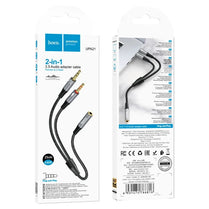HOCO UPA21 3.5mm Female to Dual 3.5mm Male (Headphone + Mic) Y-Splitter Audio Adapter Cable (25cm)