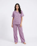 Sajiero Linen Pajama Suit - Rosira Bloom