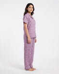 Sajiero Linen Pajama Suit - Rosira Bloom