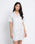 Sajiero Long Shirt - Silk Dot