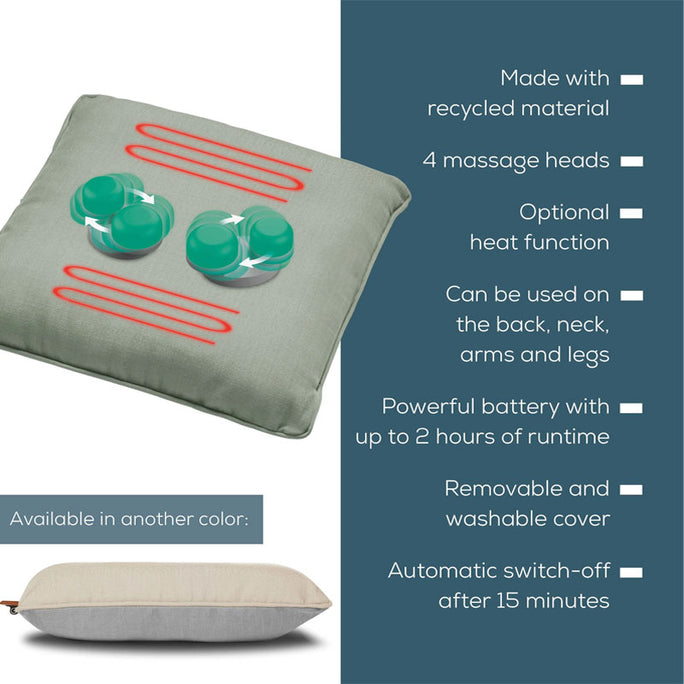 Beurer MG 139 Battery-Operated Shiatsu Massage Cushion – Mint