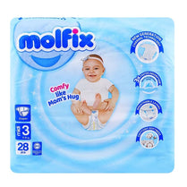 Molfix Baby Diaper Midi Size 3 Pack 28 Pcs