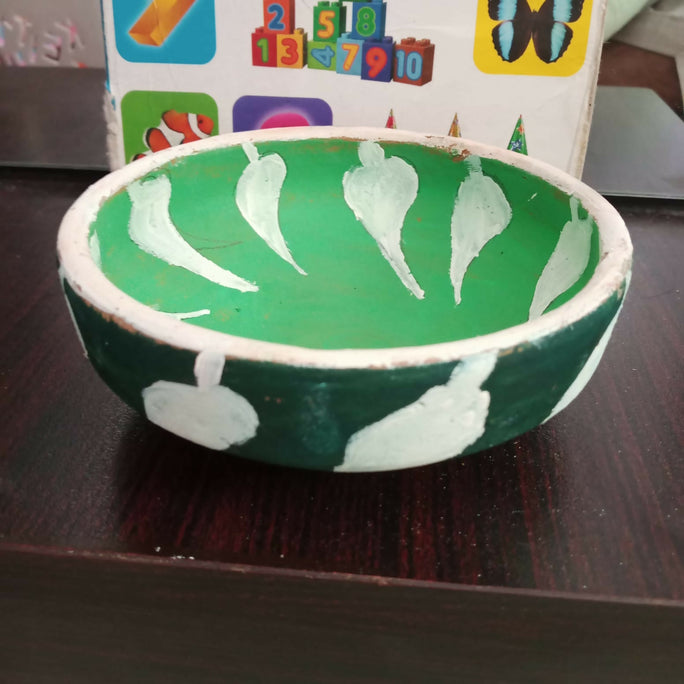Clay Money Saving Pot (Gullak) and random design matti ka bartan 2 pcs Random design