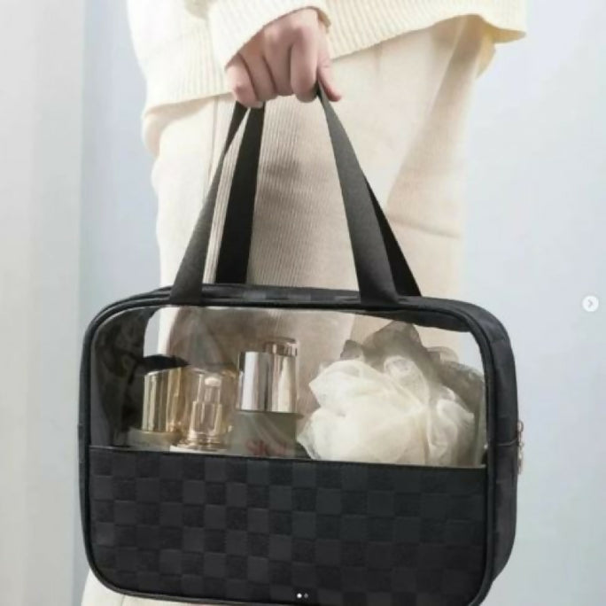 3Pcs Cosmetics Bag Hanging Waterproof For Traveling Transparent Travel Organizer